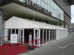 security tent marquee walkway